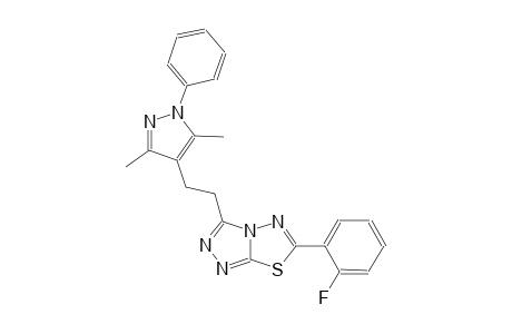 [1,2,4]triazolo[3,4-b][1,3,4]thiadiazole, 3-[2-(3,5-dimethyl-1-phenyl-1H-pyrazol-4-yl)ethyl]-6-(2-fluorophenyl)-