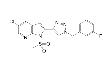 5-Chloro-2-(1-(3-fluorobenzyl)-1H-1,2,3-triazol-4-yl)-1-(methylsulfonyl)-1H-pyrrolo[2,3-b]pyridine