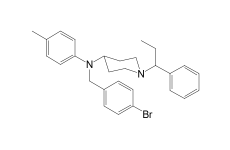 N-4-Bromobenzyl-N-4-methylphenyl-1-(1-phenylpropyl)piperidin-4-amine