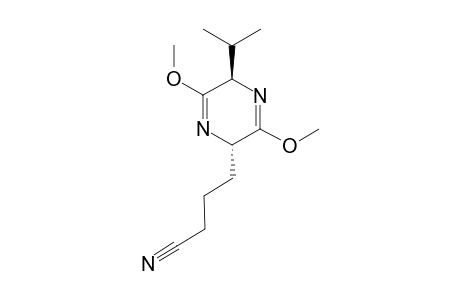 4-[(2R,5S)-2,5-DIHYDRO-2-ISOPROPYL-3,6-DIMETHOXY-5-PYRAZINYL]-BUTYRONITRILE