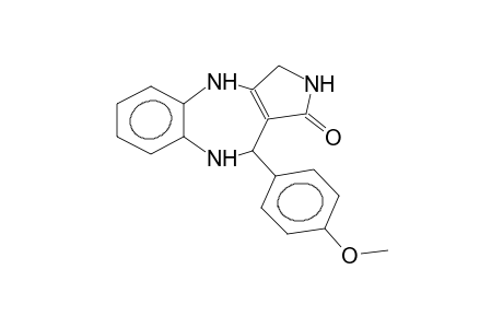 3-oxo-4-(4-methoxyphenyl)-4,5-dihydro-10H-benzo[b](3-pyrrolino)[3,4-e]-1,4-diazepine