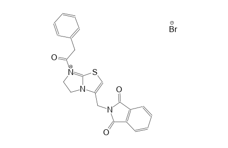 3-[(1,3-dioxo-1,3-dihydro-2H-isoindol-2-yl)methyl]-7-(phenylacetyl)-5,6-dihydroimidazo[2,1-b][1,3]thiazol-7-ium bromide