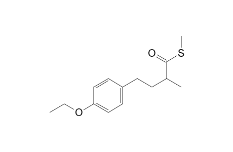 2-methyl-4-p-ethoxyphenylbutyric acid methyl thioester