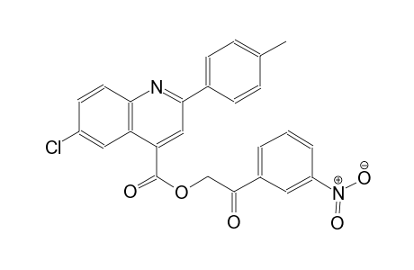 2-(3-nitrophenyl)-2-oxoethyl 6-chloro-2-(4-methylphenyl)-4-quinolinecarboxylate
