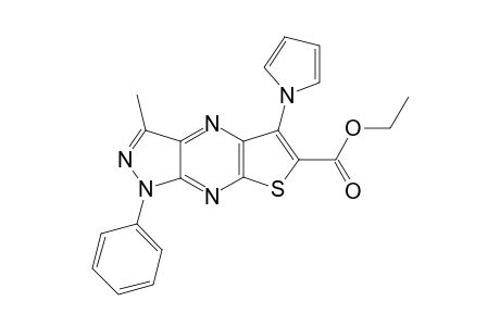 Ethyl 3-methyl-5-(pyrrol-1-yl)-1-phenyl-1H-thieno[3,2-e]pyrazolo[3,4-b]pyrazine-6-carboxylate