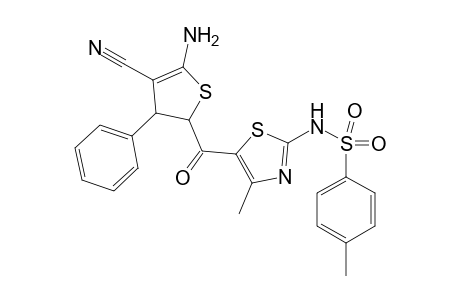 N-(5-(5-Amino-4-cyano-3-phenyl-2,3-dihydrothiophene-2-carbonyl)-4-methylthiazol-2-yl)-4-methylbenzenesulfonamide