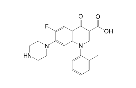 1-(o-Tolyl)-7-(piperazin-1'-yl)-3-(hydroxycarnonyl)-6-fluoro-1,4-dihydro-4-quinolone