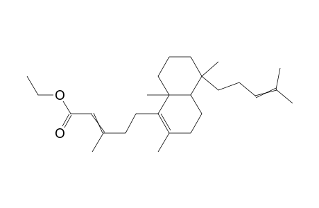 Ethyl (4'as,5's,8'as)-e-(+)-3-methyl-5-((5'.alpha.-(4'-methyl-3'-pentenyl)-2',5'.beta.,8'a.beta.-trimethyl-3',4',4'a,5',6',7',8',8'a-octahydronaphthalenyl)-2-pentenoate