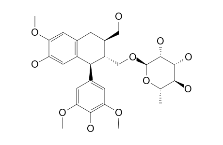 (+)-5'-METHOXY-ISOLARICIRESINOL-9'-O-ALPHA-L-RHAMNOPYRANOSIDE