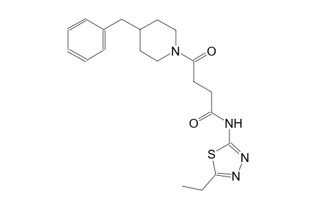 4-(4-benzyl-1-piperidinyl)-N-(5-ethyl-1,3,4-thiadiazol-2-yl)-4-oxobutanamide
