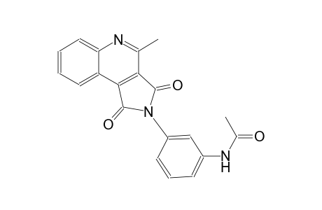 N-[3-(4-methyl-1,3-dioxo-1,3-dihydro-2H-pyrrolo[3,4-c]quinolin-2-yl)phenyl]acetamide