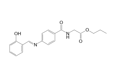 p-(salicylideneamino)hippuric acid, propyl ester