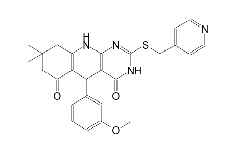 5-(3-methoxyphenyl)-8,8-dimethyl-2-[(4-pyridinylmethyl)sulfanyl]-5,8,9,10-tetrahydropyrimido[4,5-b]quinoline-4,6(3H,7H)-dione