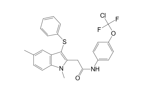 1H-Indole-2-acetamide, N-[4-(chlorodifluoromethoxy)phenyl]-1,5-dimethyl-3-(phenylthio)-
