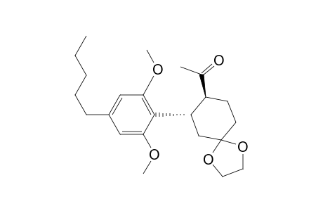 Ethanone, 1-[7-(2,6-dimethoxy-4-pentylphenyl)-1,4-dioxaspiro[4.5]dec-8-yl]-, trans-(.+-.)-