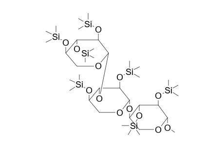 METHYL 2,3-DI-O-TRIMETHYLSILYL-4-O-[2',4'-DI-O-TRIMETHYLSILYL-3'-O-(2,3,4-TRI-O-TRIMETHYLSILYL-BETA-D-XYLOPYRANOSYL)-BETA-D-XYLOPYRANOSYL]-BETA-D-XYLOPYRANOSIDE