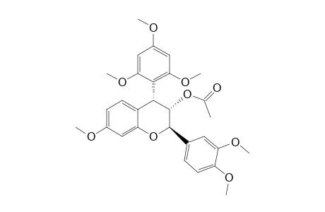 2H-1-Benzopyran-3-ol, 2-(3,4-dimethoxyphenyl)-3,4-dihydro-7-methoxy-4-(2,4,6-trimethoxyphenyl)-, acetate, [2R-(2.alpha.,3.beta.,4.beta.)]-