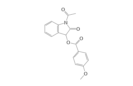 1-Acetyl-1,3-dihydro-3-(p-methoxybenzoyloxy)-2H-indol-2-one