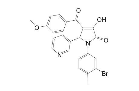 1-(3-Bromo-4-methyl-phenyl)-3-hydroxy-4-(4-methoxy-benzoyl)-5-pyridin-3-yl-1,5-dihydro-pyrrol-2-one