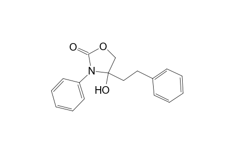 2-Oxazolidinone, 4-hydroxy-3-phenyl-4-(2-phenylethyl)-