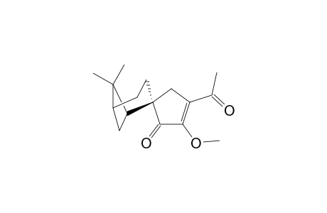 9-Acetyl-3,5-isopropylidene-8-methoxyspiro[5.4]dec-8-ene-7-one