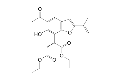 Diethyl 2-(5-acetyl-6-hydroxy-2-isopropenyl-1-benzofuran-7-yl)-2-butenedioate