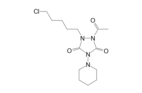 1-(5'-Chloropentyl)-2-acetyl-4-piperidino-1,2,4-triazolidin-3,5-dione