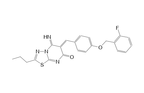 7H-[1,3,4]thiadiazolo[3,2-a]pyrimidin-7-one, 6-[[4-[(2-fluorophenyl)methoxy]phenyl]methylene]-5,6-dihydro-5-imino-2-propyl-, (6Z)-