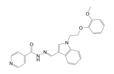 N'-((E)-{1-[2-(2-methoxyphenoxy)ethyl]-1H-indol-3-yl}methylidene)isonicotinohydrazide