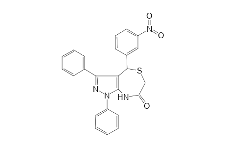 4-(3-Nitro-phenyl)-1,3-diphenyl-4,8-dihydro-1H-pyrazolo[3,4-e][1,4]thiazepin-7-one