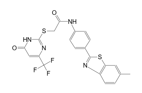 2-[[4-keto-6-(trifluoromethyl)-1H-pyrimidin-2-yl]thio]-N-[4-(6-methyl-1,3-benzothiazol-2-yl)phenyl]acetamide
