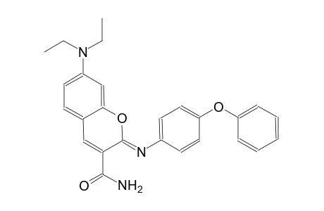 (2Z)-7-(diethylamino)-2-[(4-phenoxyphenyl)imino]-2H-chromene-3-carboxamide