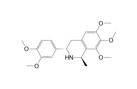 Isoquinoline, 3-(3,4-dimethoxyphenyl)-1,2,3,4-tetrahydro-6,7,8-trimethoxy-1-methyl-, trans-(.+-.)-