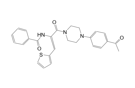 N-[(Z)-1-{[4-(4-acetylphenyl)-1-piperazinyl]carbonyl}-2-(2-thienyl)ethenyl]benzamide