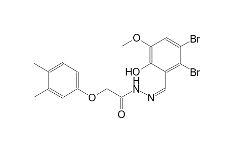 N'-[(Z)-(2,3-dibromo-6-hydroxy-5-methoxyphenyl)methylidene]-2-(3,4-dimethylphenoxy)acetohydrazide