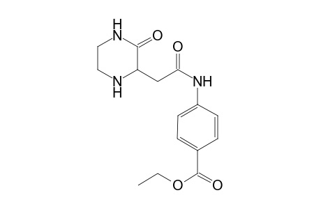 Benzoic acid, 4-[2-(3-oxopiperazin-2-yl)acetylamino]-, ethyl ester