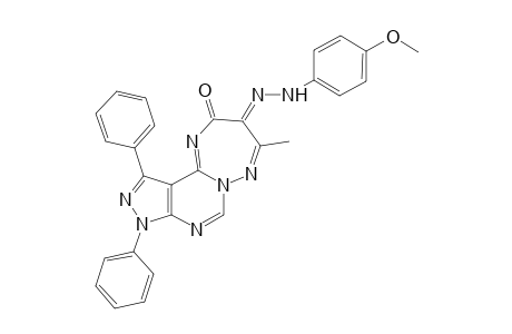6-(4-Methoxyphenylhydrazono)-1,3-diphenyl-7-methyl-1Hpyrazolo[3',4':4,5]pyrimido[1,6-b][1,2,4]triazepin-5(6H)-one