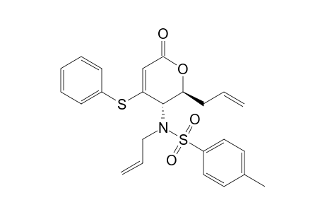 trans-5-(N-Allyl-N-tosylamino)-6-allyl-4-(phenylthio)-5,6-dihydropyran-2-one