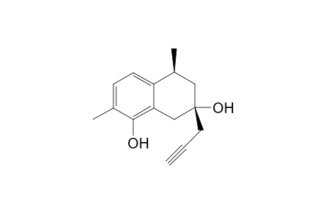 (5S,7R)-2,5-Dimethyl-7-prop-2-yn-1-yl-5,6,7,8-tetrahydronapthalene-1,7-diol