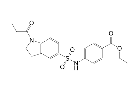 ethyl 4-{[(1-propionyl-2,3-dihydro-1H-indol-5-yl)sulfonyl]amino}benzoate