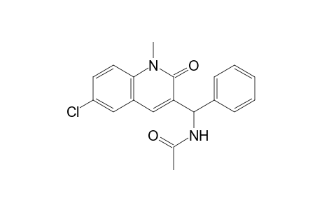 3-(1-Acetylamino-1-phenylmethyl)-6-chloro-1-methylquinolin-2(1H)-one