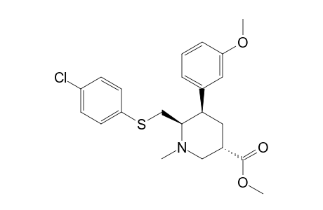 CIS-2-EQU-(PARA-CHLOROPHENYLTHIOMETHYL)-3-AX-(3-METHOXYPHENYL)-5-CARBOMETHOXY-N-METHYLPIPERIDINE