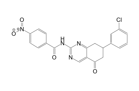 N-[7-(3-chlorophenyl)-5-oxo-5,6,7,8-tetrahydro-2-quinazolinyl]-4-nitrobenzamide