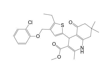 methyl 4-{4-[(2-chlorophenoxy)methyl]-5-ethyl-2-thienyl}-2,7,7-trimethyl-5-oxo-1,4,5,6,7,8-hexahydro-3-quinolinecarboxylate