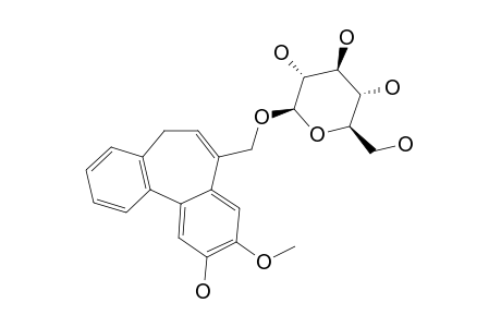 (AR)-SUBAVENOSIDE_A;(AR,7-R)-7-BETA-D-GLUCOPYRANOSYLOXYMETHYL-9-METHOXY-5-H-DIBENZO-[A.C]-[7]-ANNULEN-10-OL