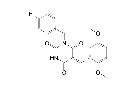 (5Z)-5-(2,5-dimethoxybenzylidene)-1-(4-fluorobenzyl)-2,4,6(1H,3H,5H)-pyrimidinetrione