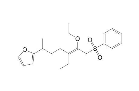 2-[5-Ethoxy-4-ethyl-1-methyl-6-(phenylsulfonyl)-4(Z)-hexenyl]furan