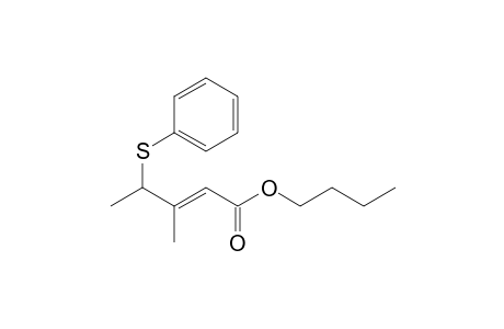 2-Pentenoic acid, 3-methyl-4-(phenylthio)-, butyl ester, (E)-