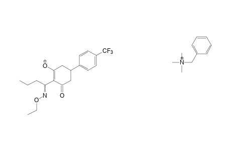 2-Cyclohexen-1-one, 2-[1-(ethoxyimino)butyl]-3-hydroxy-5-[4-(trifluoromethyl)phenyl]-, salt with N,N,N-trimethylbenzenemethanaminium