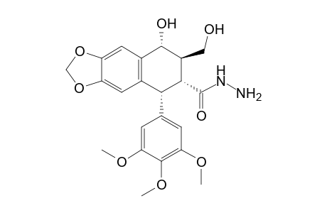 (5R,6R,7R,8R)-8-hydroxy-7-(hydroxymethyl)-5-(3,4,5-trimethoxyphenyl)-5,6,7,8-tetrahydrobenzo[f][1,3]benzodioxole-6-carbohydrazide